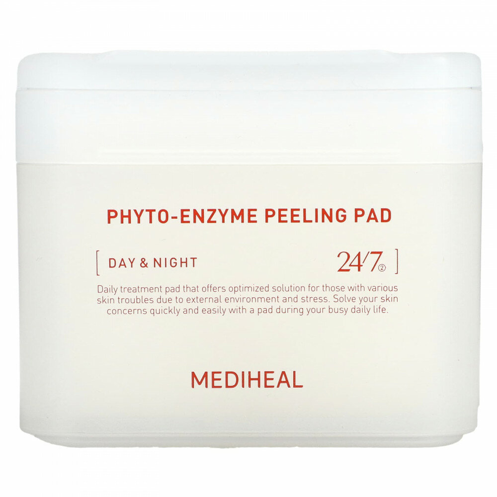 MEDIHEAL, Phyto-Enzyme Peeling Pad, Day & Night, 90 подушек, 200 мл (6,76 жидк. унц.)