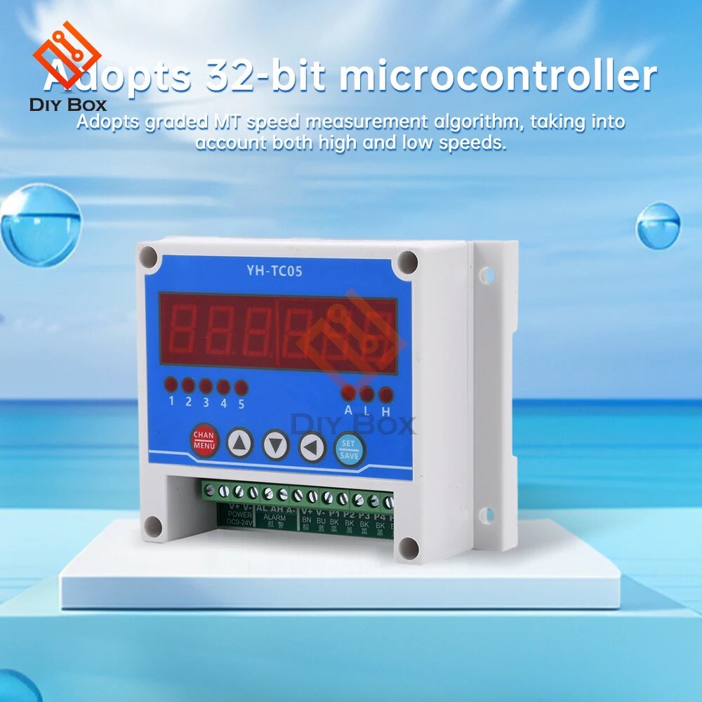 Изображение Бесконтактный двигатель DC12-24V 5-канальный 3,5-дюймовый, Blue