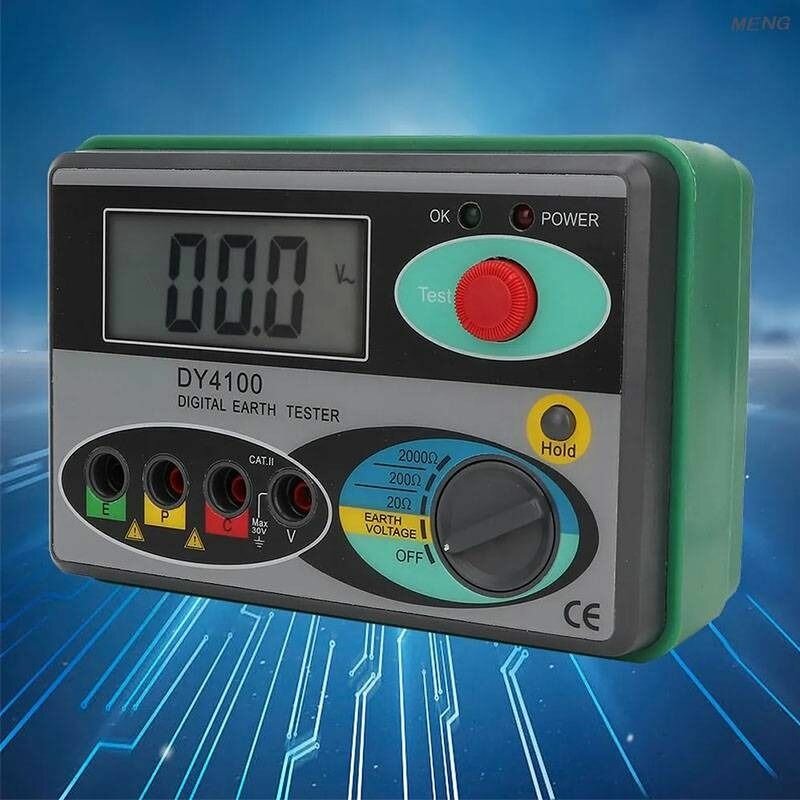 DY4100 Цифровой ЖК-дисплей Тестер сопротивления заземления Измерительный приборDY4100 Цифровой дисплей
