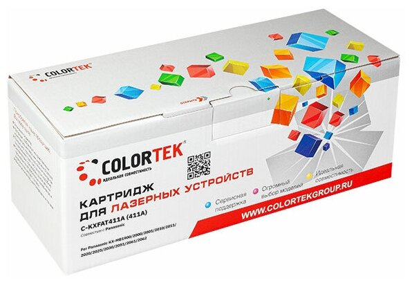 Картридж лазерный Colortek CT-KX-FAT411A (411A) для принтеров Panasonic