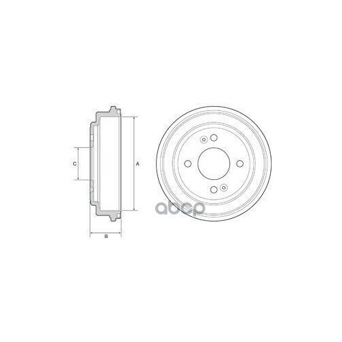Барабан Тормозной Задн.[203X39] 4 Отв. Hyundai Getz 1.1/1.3/1.3 I/1.4 I/1.5 Crdi/1.5 Crdi Gls/1.6 02-09 Delphi арт. BF551