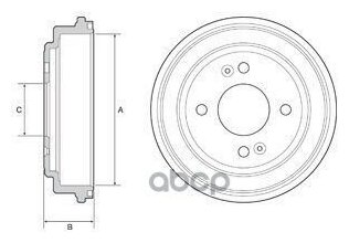 Барабан Тормозной Задн.[203X39] 4 Отв. Hyundai Getz 1.1/1.3/1.3 I/1.4 I/1.5 Crdi/1.5 Crdi Gls/1.6 02-09 Delphi арт. BF551