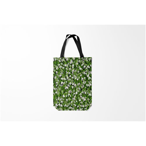 фото Сумка-шоппер / 31х42 см / праздники / 8 марта подснежники burnettie