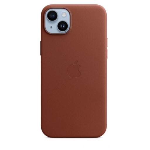 Чехол Apple iPhone 14 Plus Leather Case with MagSafe, коричневый