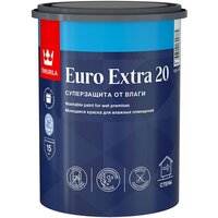 TIKKURILA EURO EXTRA 20 краска моющаяся для влажных помещений, база A (0,9л)