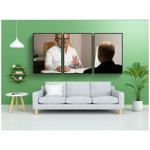 фото Набор модулных постеров для интерьера "доктор, пациент, консультации" 60x90 см. в тубусе, без рамки lotsprints