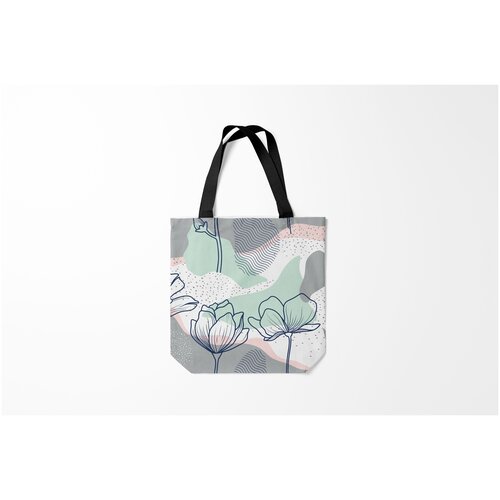 фото Сумка-шоппер / 40х40 см / тренды / цветы burnettie