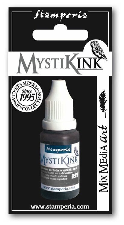 Краскa с экстра блеском Mystik ink флакон 7,5 х 14,8 см серый 18 мл STAMPERIA KAMYST10