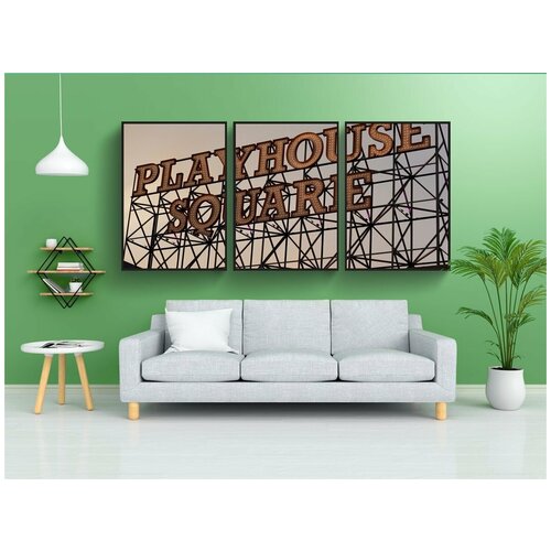 фото Набор модулных постеров для интерьера "кливленд, огайо, театр" 60x90 см. в тубусе, без рамки lotsprints