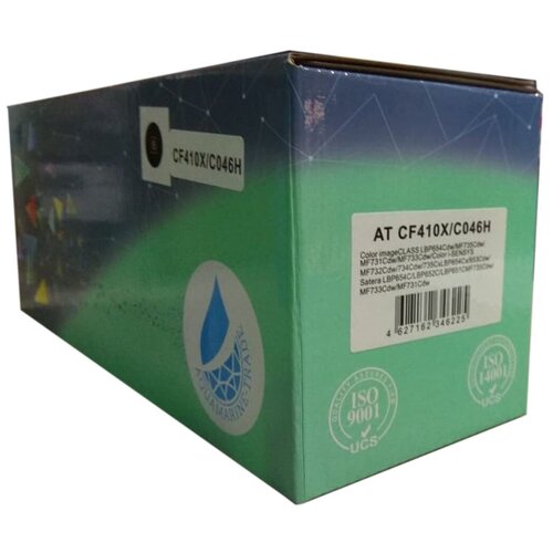 Картридж HP CF410X совместимый AQUAMARINE для CLJ Pro M377, M452, MFP M477, Black, 6,5K картридж hp cf411x совместимый master для clj pro m377 m452 mfp m477 cyan 5k