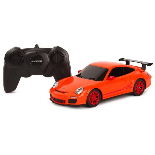 Машинка на радиоуправлении Rastar Porsche 911 GT3 RS (арт.39900), 1:24, оранжевая (пульты в ассортименте) машина rastar ру 1 24 porsche gt3 rs белая 39900