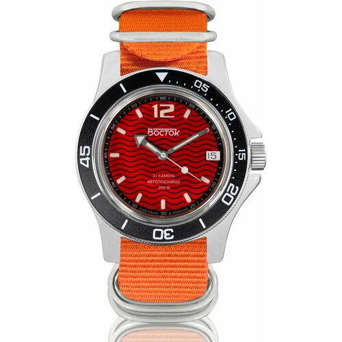 фото Наручные часы восток мужские наручные часы восток амфибия 13043а, оранжевый