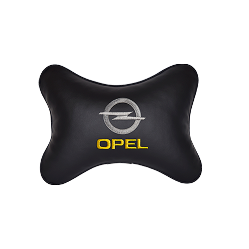 фото Подушка на подголовник экокожа black с логотипом автомобиля opel vital technologies