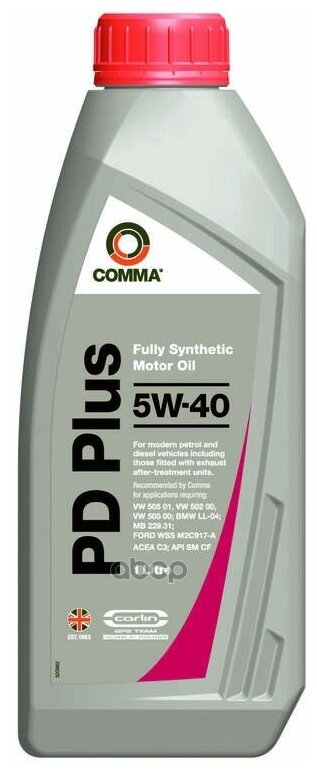 COMMA DPD1L Масло моторное синт. COMMA PD Plus 5W40, 1л., API