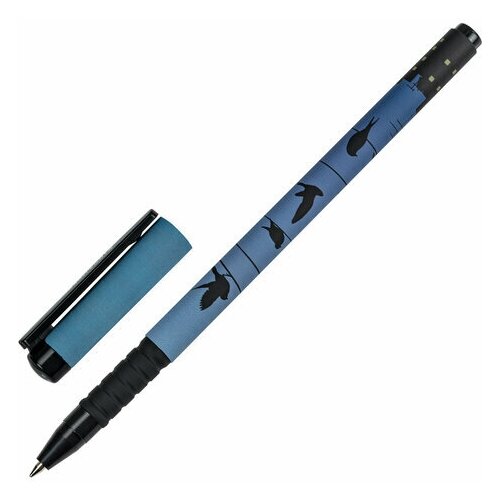 Комплект из восьми упаковок - Ручка шариковая синяя SOFT TOUCH GRIP 