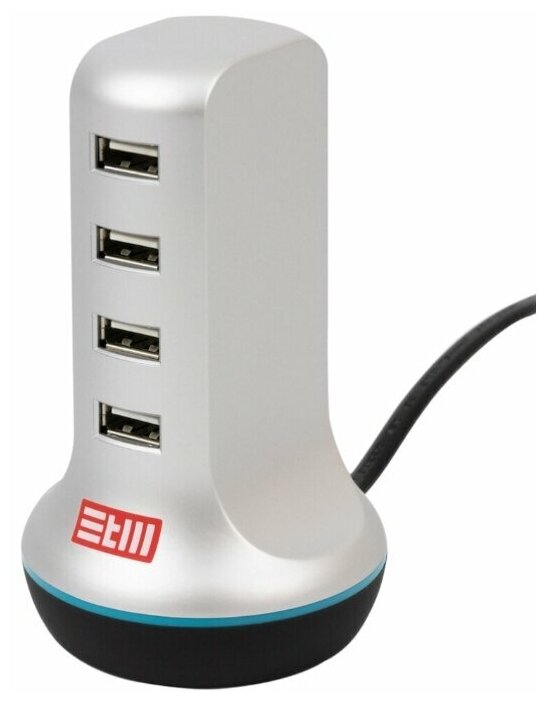 Сетевое зарядное устройство STM 4 USB порта 5В 6А 30Вт TU46