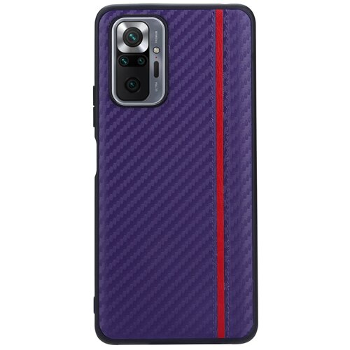 фото Чехол-накладка g-case carbon для xiaomi redmi note 10 pro / 10 pro max фиолетовый