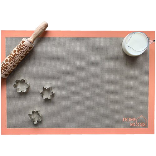фото Homy mood / армированный силиконовый коврик для выпечки / для раскатки теста / для заморозки 40*60 см