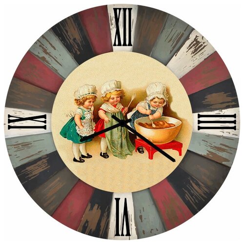 фото Svs настенные часы svs 3502706 три девочки на дегустации