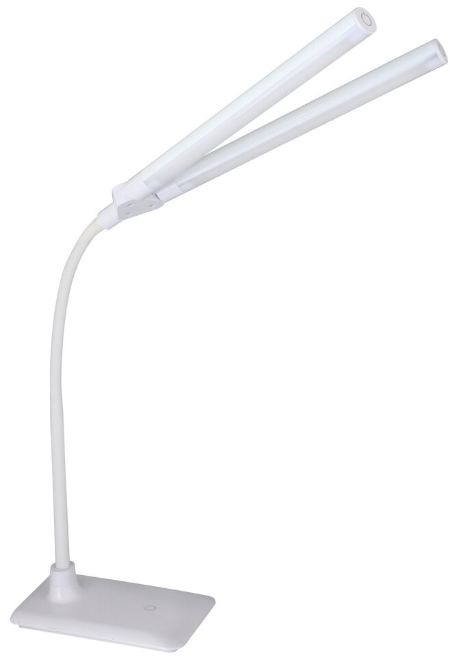 Camelion KD-794 C01 белый LED Свет-к наст.,10 Вт, 2 плаф.,230В, сенс.вкл-е, 4 ур.ярк,4000К