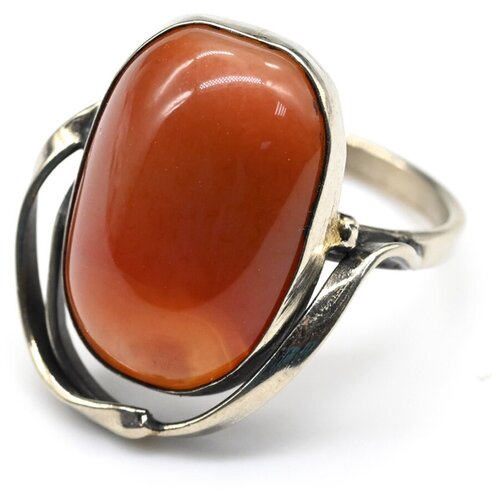 Кольцо, сердолик, размер 17.5, оранжевый кольцо hrustalek сердолик размер 22 оранжевый