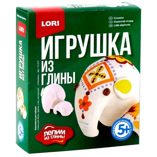 игрушка из глины lori слоники гл 011 Набор для лепки LORI Игрушка из глины Слоники Гл-011 желтый 280 г