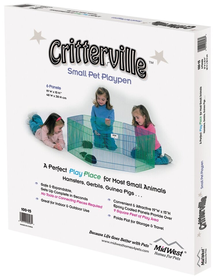 Вольер для грызунов MIDWEST CRITTERVILLE 6 панелей 48 х 38 см (1 шт) - фотография № 5