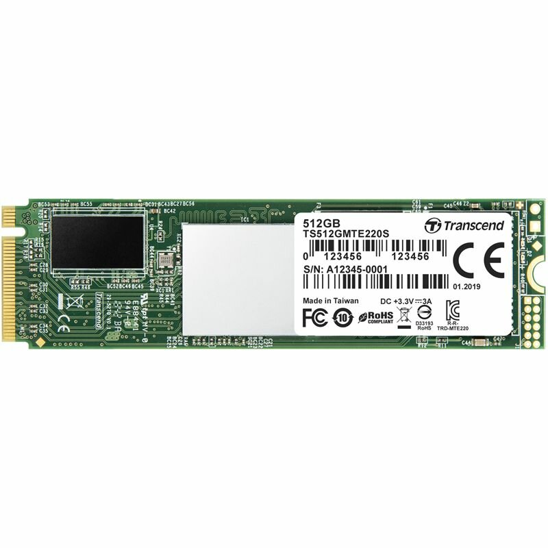 Внутренний SSD диск TRANSCEND 512GB, M.2 (TS512GMTE220S)