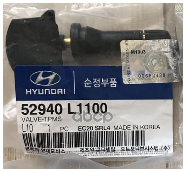 Клапан Для Шин С Датчиком Давления Hyundai Sonata 2019->/Kia Seltos 2019-> Hyundai/Kia 52940-L1100 Hyundai-KIA арт. 52940-L1100