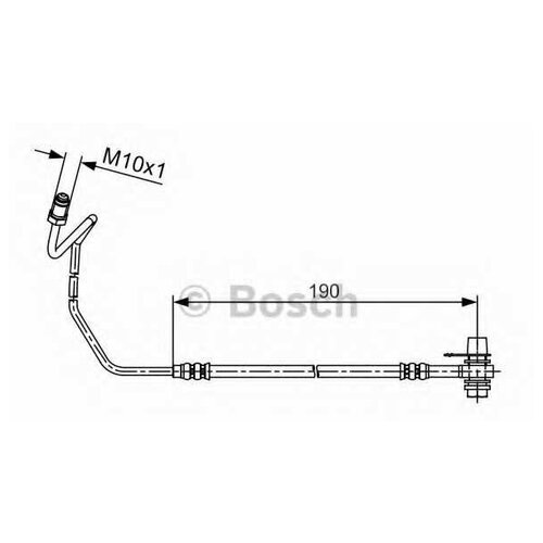 Шланг торм. задн. R [188mm] , BOSCH, 1987481535