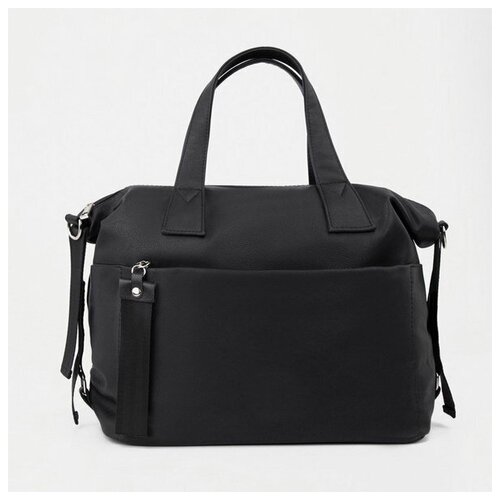 фото Саквояж, отдел на молнии, 2 наружных кармана, длинный ремень, цвет чёрный s.lavia