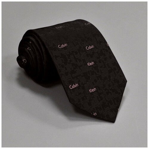 Черный классический галстук Calvin Klein с логотипом 843220