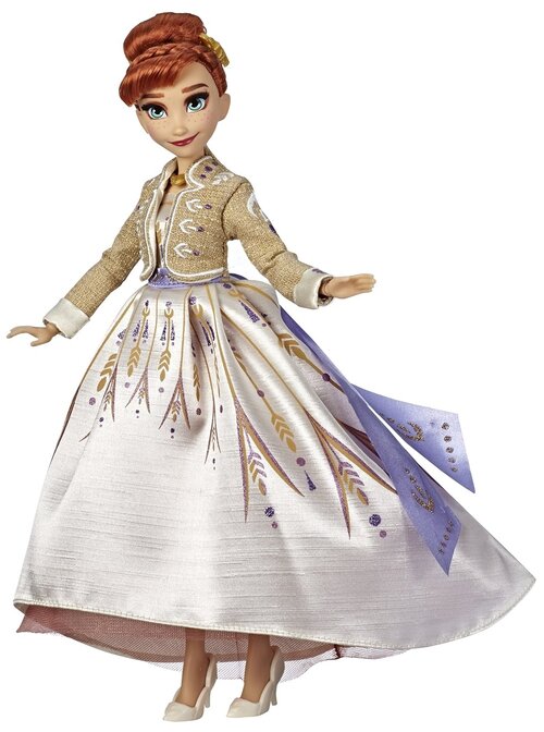 Кукла Hasbro Disney Princess Холодное сердце 2 Делюкс Анна, 28 см, E6845 бежевый/белый