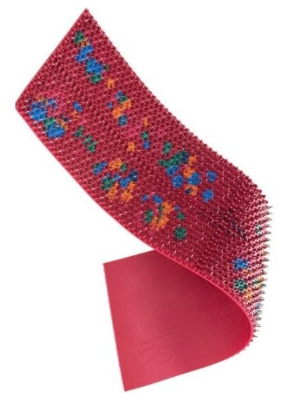 Массажный коврик ляпко аппликатор "Квадро плюс" (шаг игл 6,2 мм, размер 118 х 470 мм) красный - фотография № 1