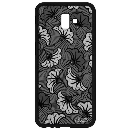 фото Красивый чехол на смартфон // samsung galaxy j6 plus 2018 // "африканский принт" цветочный узор, utaupia, серый