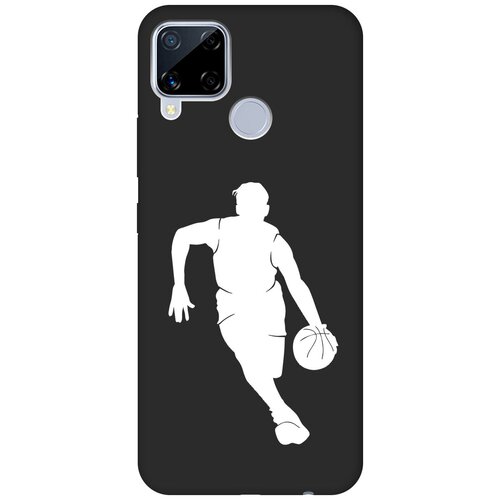 Матовый чехол Basketball W для realme C15 / C25 / Рилми С15 / С25 с 3D эффектом черный чехол книжка meaning w на realme c15 c25 рилми с15 с25 с 3d эффектом черный