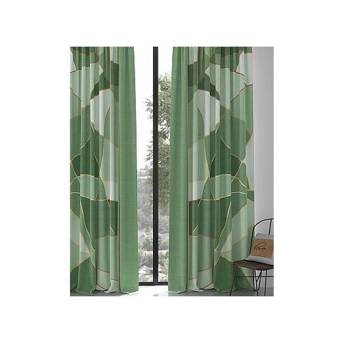 фото Комплект штор томдом ломинквес (зеленый)