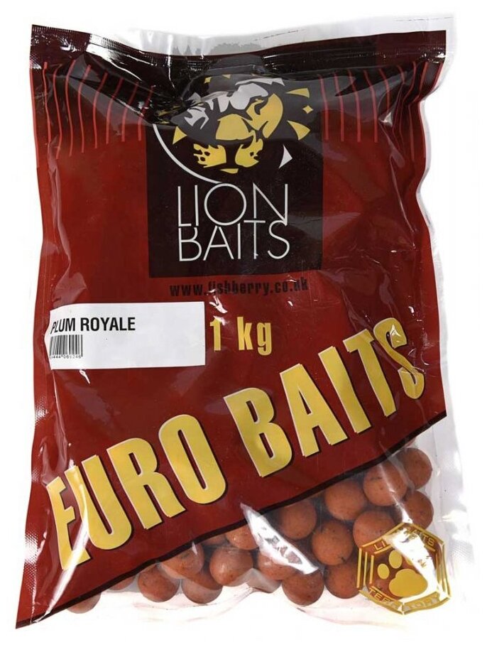 Бойлы тонущие Lion Baits EURO BAITS 20мм 1кг PLUM ROYALE