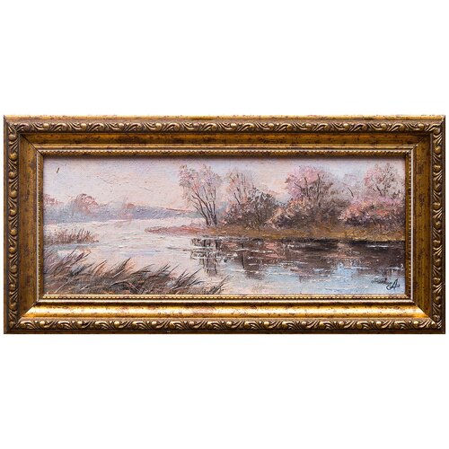 фото Картина маслом "река сылва вечером" селенских русская живопись