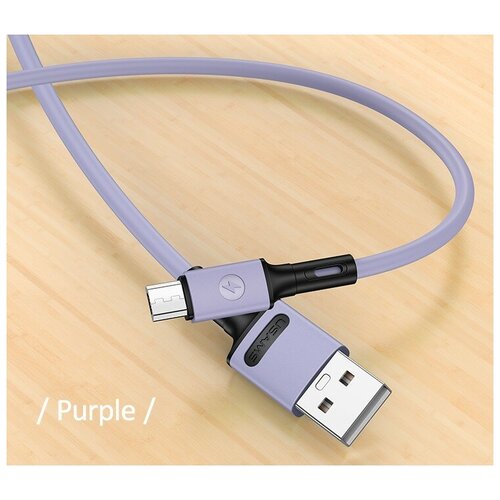 Кабель USB-Micro USB USAMS US-SJ435 U52 Charging 1м фиолетовый кабель usb micro usb usams us sj435 u52 charging 1м фиолетовый