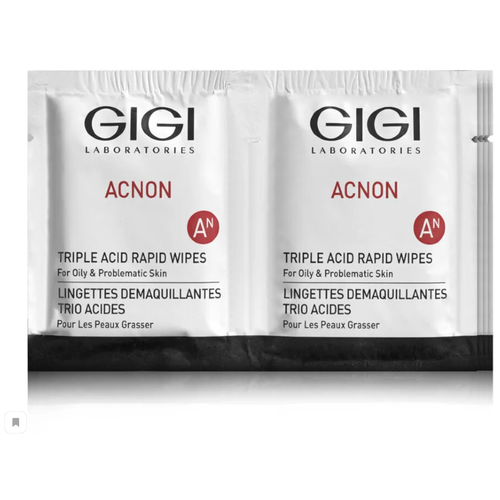 GIGI / ACNON Triple acid rapid wipes / Салфетка-пилинг трехкислотная, 2 шт