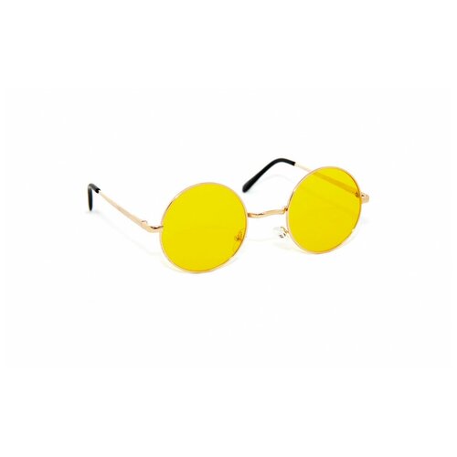Солнцезащитные очки , клабмастеры, оправа: металл, с защитой от УФ, для женщин, золотой