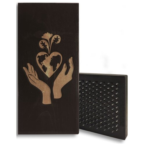 фото Доска садху белая экология - 206, размер 31x14, шаг гвоздей 10 мм чакра