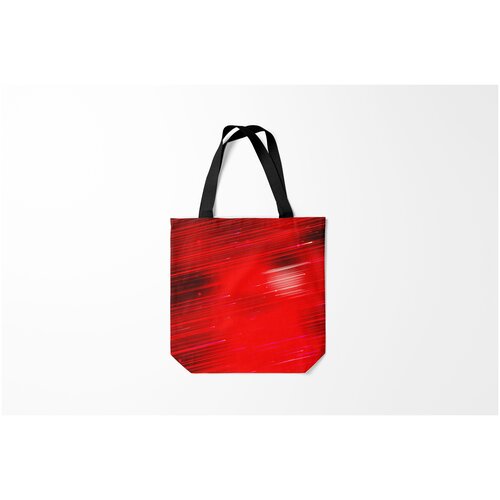фото Сумка-шоппер / 40х40 см / популярные иллюстрации / текстуры красный свет burnettie