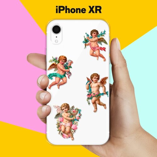 Силиконовый чехол Ангелочки на Apple iPhone Xr матовый силиконовый чехол цветы огурцы на apple iphone xr 10r айфон икс р