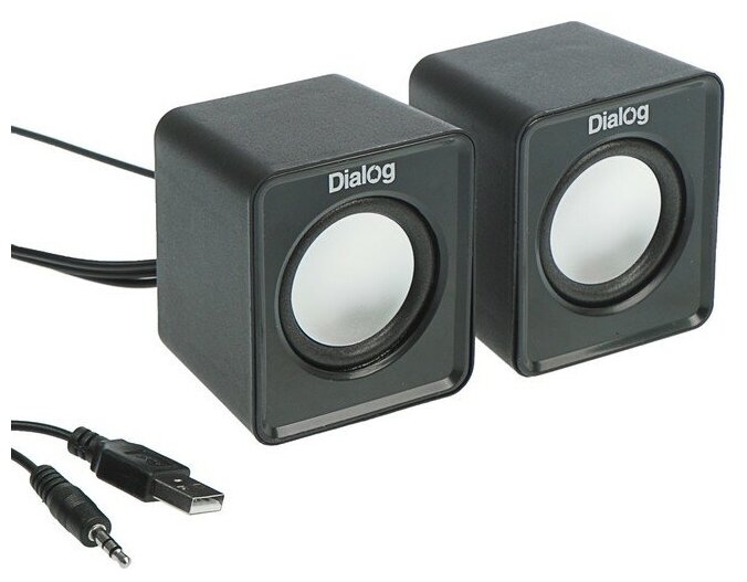 Dialog Компьютерные колонки 2.0 Dialog Colibri AC-02UР, 2х3Вт, USB, черные