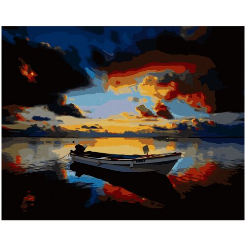 фото Картина по номерам артвентура «лодка и небо» (холст на подрамнике, 40х50 см)