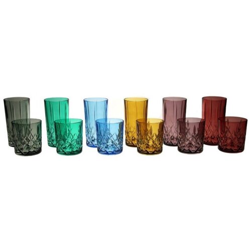 фото Набор из 6-ти стаканов стаканов для воды brixton color crystal bohemia объем: 350 мл