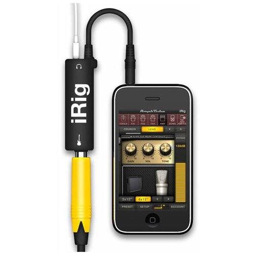 Аудиоинтерфейс IRig Multimedia AmpliTube для подключения гитары или бас гитары к iPhone, iPad, iPod, iMac, Mac