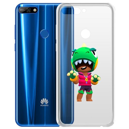 фото Чехол-накладка clear case brawl stars-дино леон для huawei y7 (2018)/honor 7c pro krutoff group